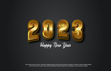 2023 new year banner poster background with style model number,