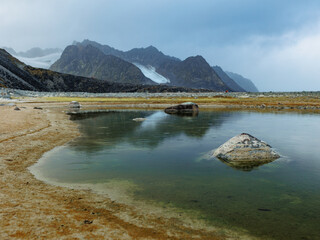 lake in the mountains with sky