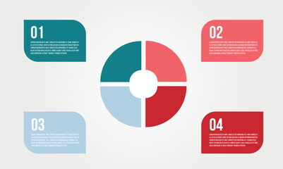 Set of flat infographics with vivid colors. Modern and minimalist design