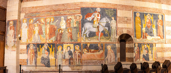 Medieval frescoes in the Basilica di San Zeno Maggiore is a minor basilica of Verona, northern Italy according to the tradition it was the place of the marriage of Shakespeare's Romeo and Juliet