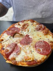 close up of pizza