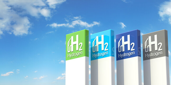 The hydrogen colour codes for the type of production