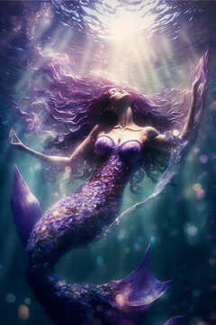 A beautiful ethereal mermaid 