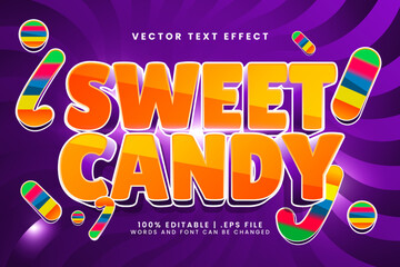 Sweet candy 3d editable text effect with nice and good text style