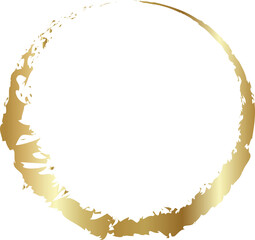 Gold circle frame. Hand Drawn geometric