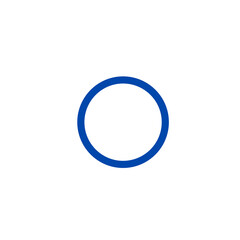 blue round button