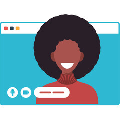 online chatting person character illustration