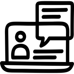 laptop chat icon