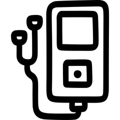 music player earphones icon