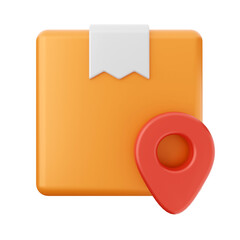 delivery location icon illustration 3d render