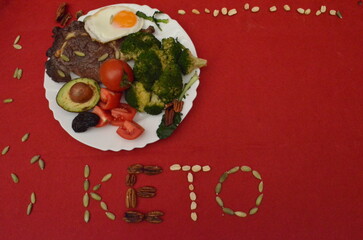 Dish based on the specialized ketogenic diet