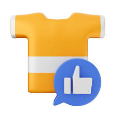 thumb up icon like love 3d render