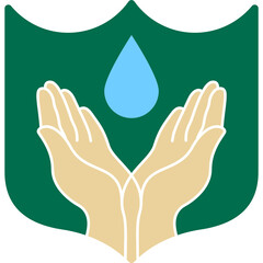 shield hand drop logo