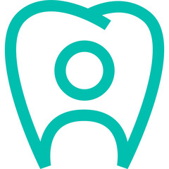 tooth dentist person logo icon