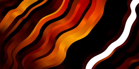 Dark Orange vector pattern with wry lines.