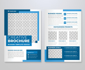 business flyer template with minimalist layout and modern style use for corporate brochure and presentation