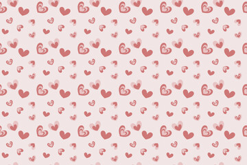 Seamless pattern with pink hearts design double heart layers for wedding backdrop Valentine’s Day card background wallpaper love ideas 