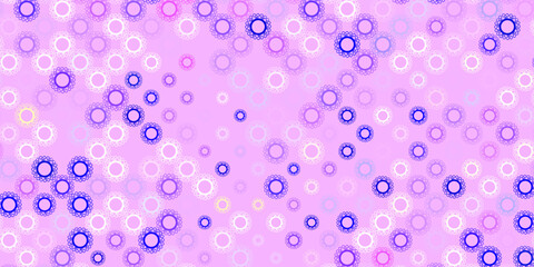 Dark blue, red vector template with flu signs.