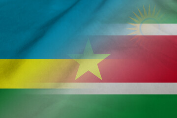 Rwanda and Suriname official flag international relations SUR RWA