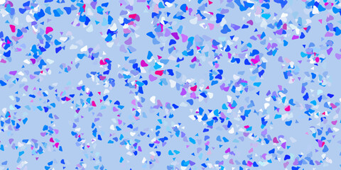 Light blue, red vector backdrop with chaotic shapes.