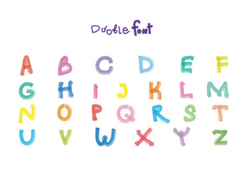 vector rainbow simple Alphabet Vector Set