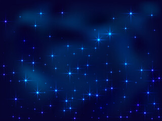 Night shining sky star dust vector background. Many celestial stellar particles.