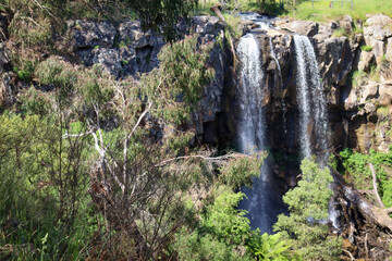 waterfall in australian bushland at Sailors Falls near Daylesford