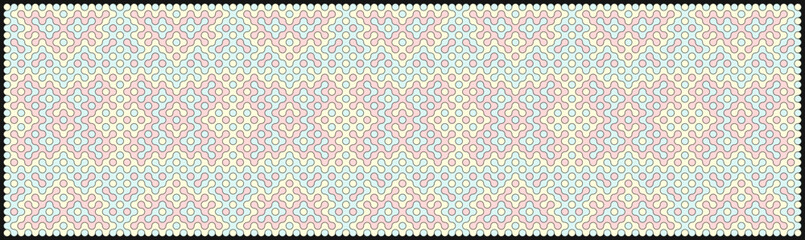 Multicolor truchet tiling connections illustration