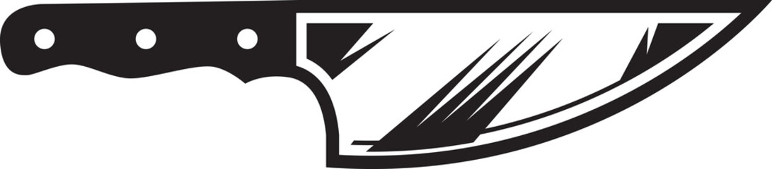 Knife silhouette logo elegant