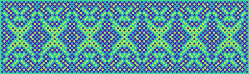 Obraz premium Multicolor truchet tiling connections illustration