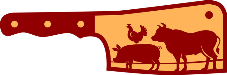 Butcher shop logo design