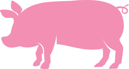 Pig Silhouette Farm Animal