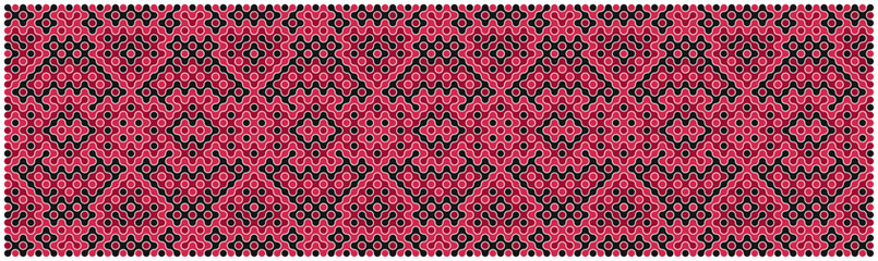 Multicolor truchet tiling connections illustration