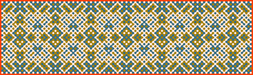 Multicolor truchet tiling connections illustration