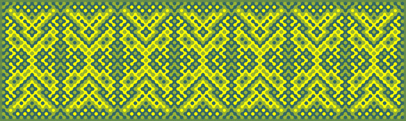 Multicolor truchet tiling connections illustration