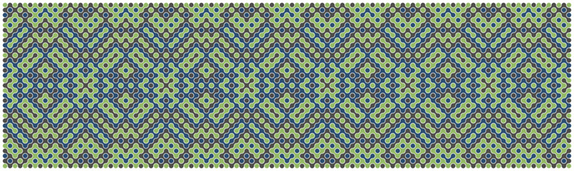 Multicolor truchet tiling connections illustration