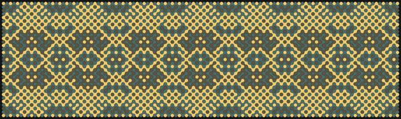 Multicolor truchet tiling connections illustration