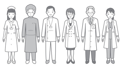 医療従事者のベクターイラスト