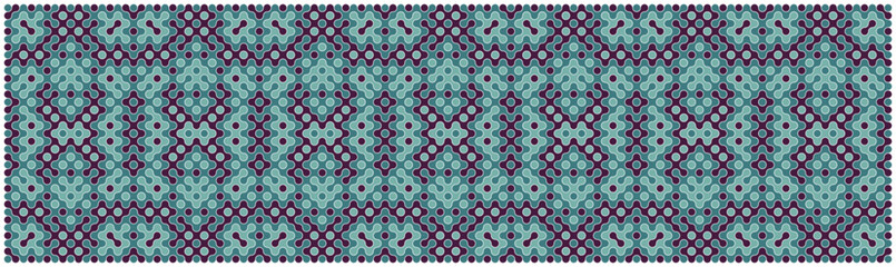 Multicolor truchet tiling connections illustration