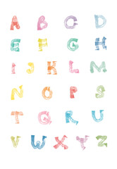 vector rainbow simple Alphabet Vector Set