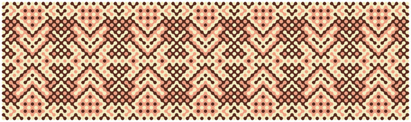 Multicolor truchet tiling connections illustration