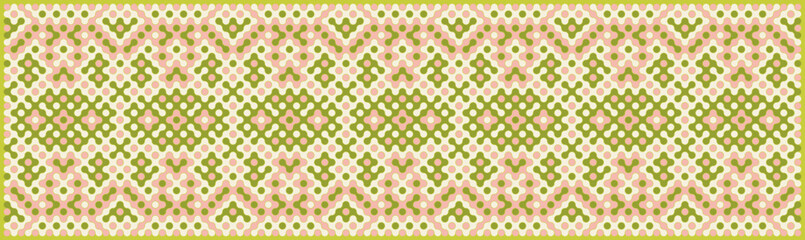 Multicolor truchet tiling connections illustration