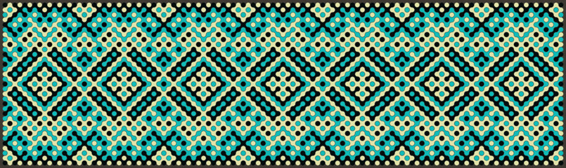 Multicolor truchet tiling connections illustration