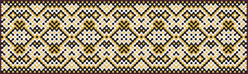 Multicolor truchet tiling connections illustration