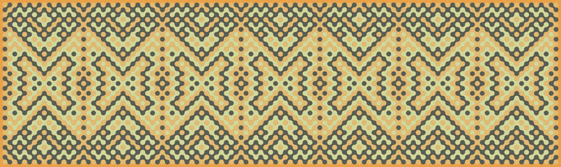 Multicolor truchet tiling connections illustration