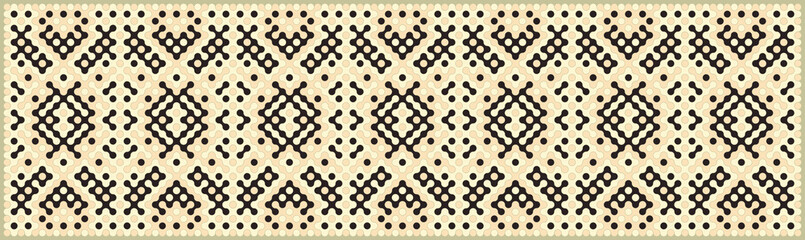 Multicolor truchet tiling connections illustration