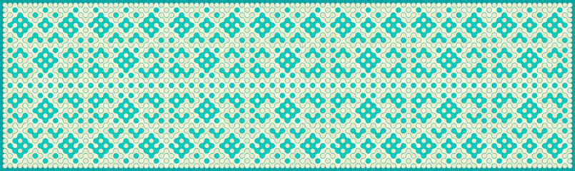 Fototapeta premium Multicolor truchet tiling connections illustration