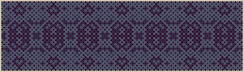 Multicolor truchet tiling connections illustration