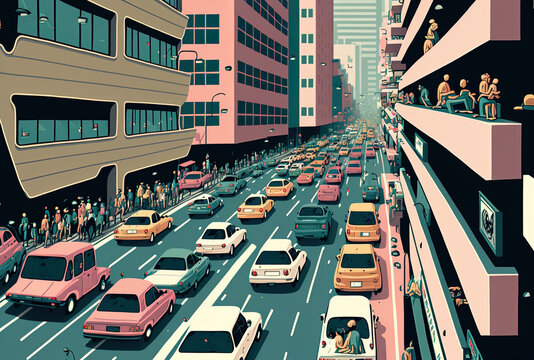 Traffic in Hong Kong. Generative AI