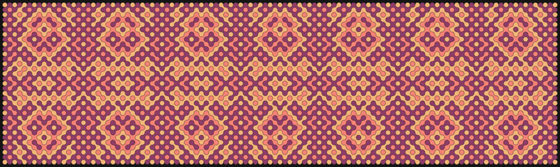 Multicolor truchet tiling connections illustration